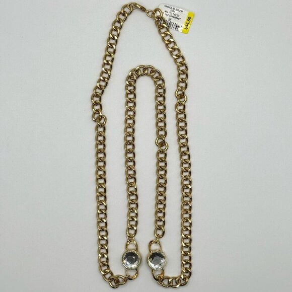 Charter Club Women's Crystal and Large Link 36in Long Strand Necklace - Picture 1 of 6